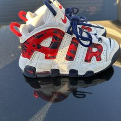 nike air more uptempo red navy camo