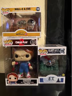 Funko Pop Bundle – WALL-E, Chucky & Elliott & E.T. – New