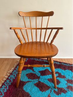 Mid Century Authentic Furniture Products Made in Sweden Maple Captain's Chair