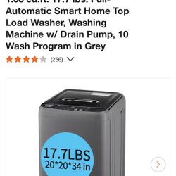 New Small Washer 1.38 cu.ft.