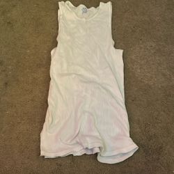Plan White “Wife Beater” Tank Top, Size 2XL