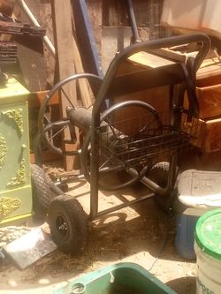 heavy-duty garden hose reel cart