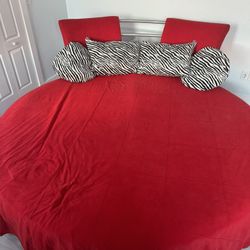 Round Red Bed