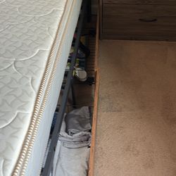 Full Size Pillow Top Mattress With Full Size Storage Bed