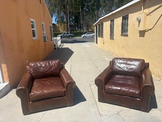 Restoration Hardware Lancaster Luxe Leather Club Chairs (set of 2) 🚚