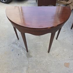 Antique Georgian Demilune Card Table GEORGE III GAMING TABLE  BEAUTY 