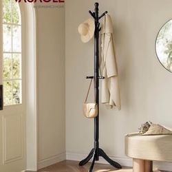 New black wood coat hanger coat tree