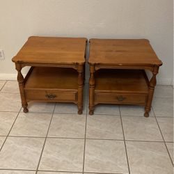 2 Spargue Carleton Solid Maple End Tables