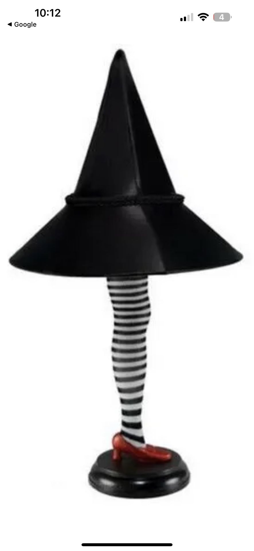 Wizard Of Oz Wicked Witch Of The East 20" Scale Leg Lamp - New In Box