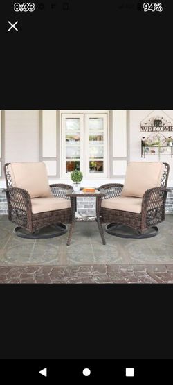 Two Colors Available Brand New Patio Chairs Patio Rocking Chairs Patio Swivel Chairs Sillas Mesadoras 🆕