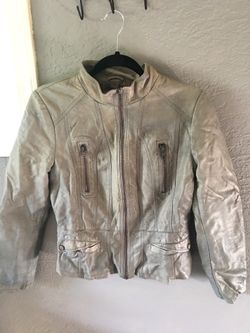 MED size faux leather jacket. Giacca brand.
