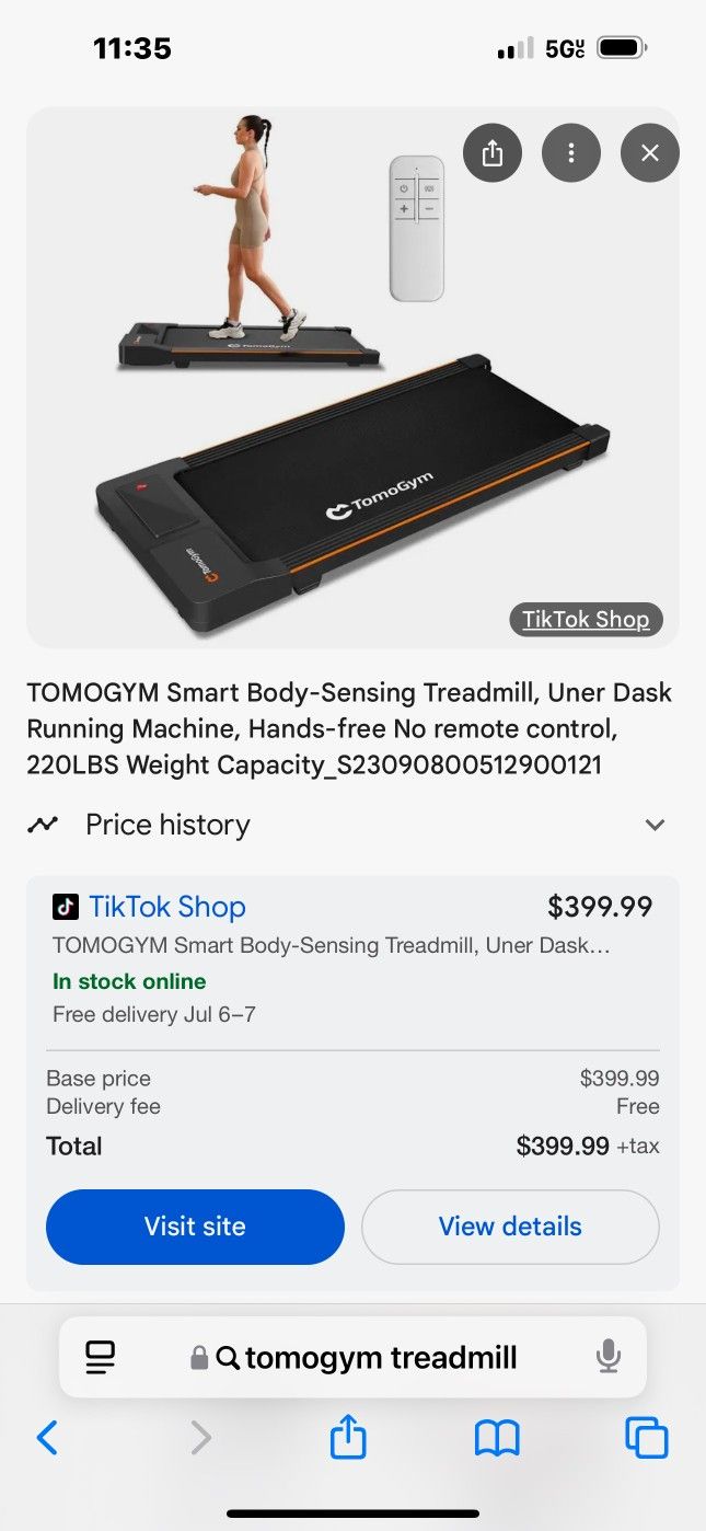 Tomogym Treadmill