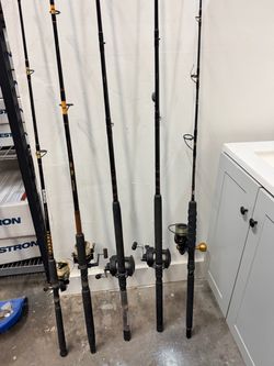 5 Saltwater Fishing Rod & Reel Combos – Penn, Daiwa, Shakespeare – $375 OBO