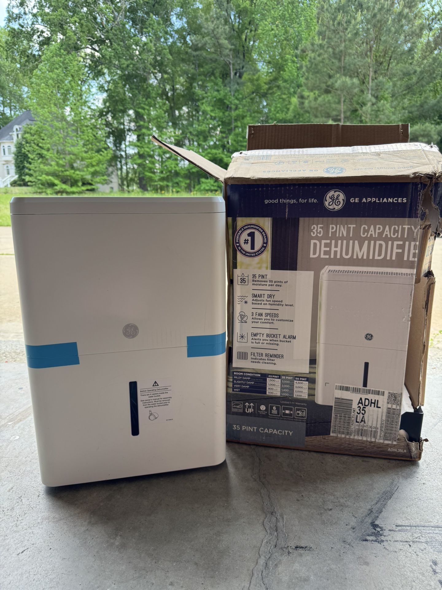 35 pt. Dehumidifier with Smart Dry For Rooms, up to 3000 sq. ft. in White, ENERGY STAR