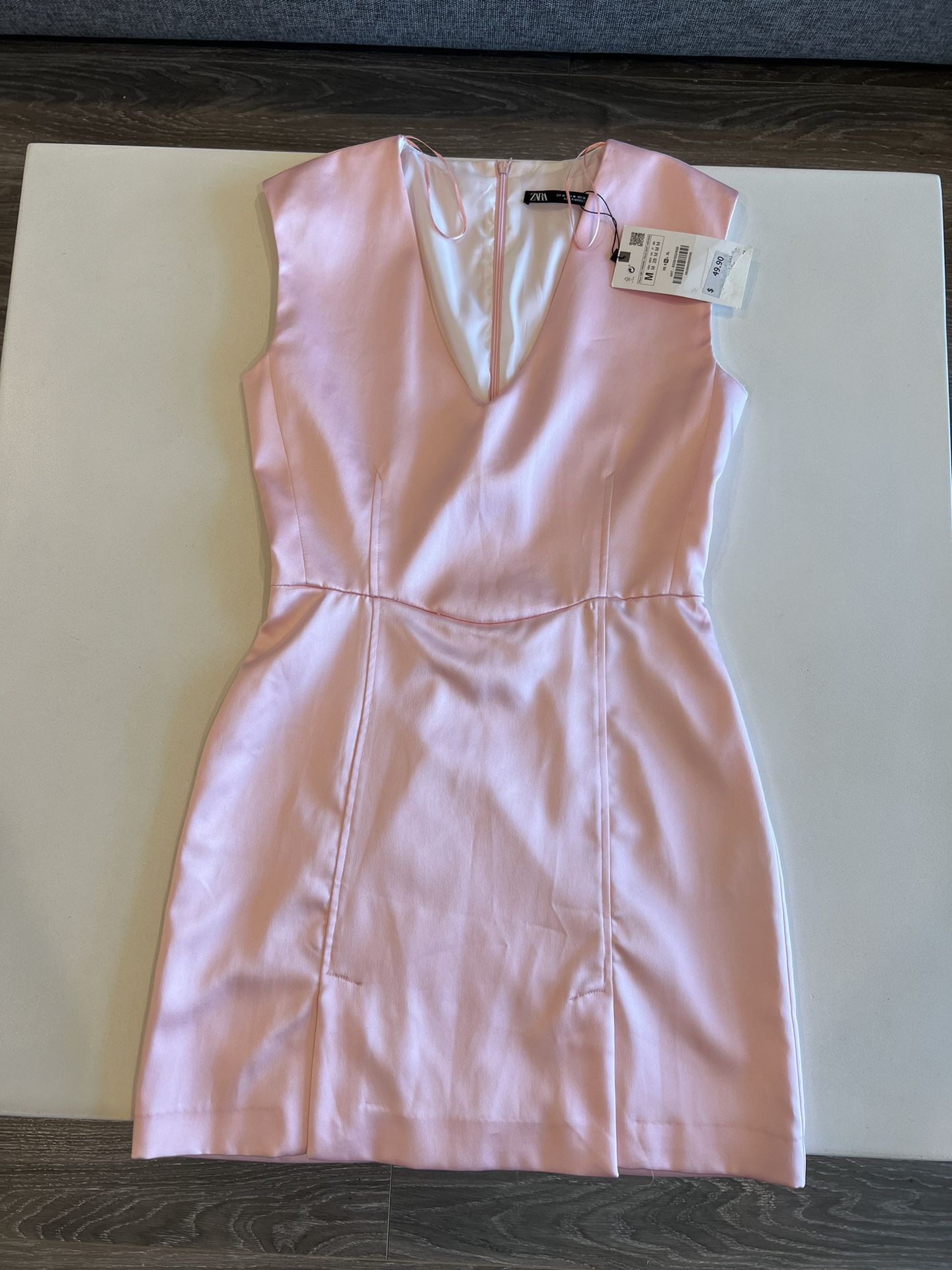 NEW Zara pink satin dress