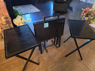 Wooden Tray Tables with Stand