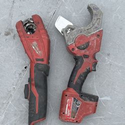 M12 12V Lithium-Ion Cordless PVC Pipe Shear with M12 12V Lithium-Ion Cordless Copper Tubing Cutter (Tools-Only)