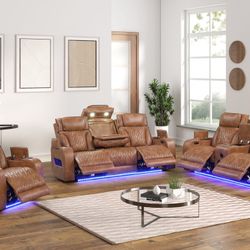 DUBAI 3PC Brown Power Reclining Set 🌟🔥