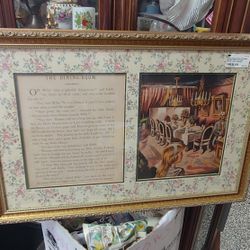"THE DINING ROOM" FRAMED ANTIQUE PAGES 