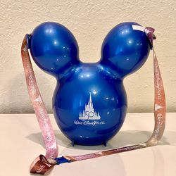 BRAND NEW! Walt Disney World 50th Anniversary Mickey Mouse Blue Balloon Popcorn Bucket  