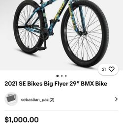 2021 SE Big  Flyer Bmx Bike 29”