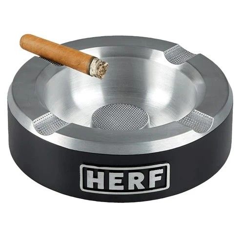 HERF Signature Metal Cigar Ashtray by Humi-Care - BRAND NEW IN BOX