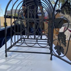 Wrought Iron Wine Rack 