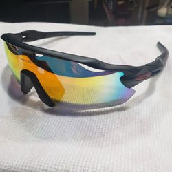 Black And Red Frame Radar Sunglasses Oakllll