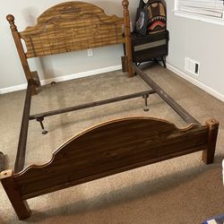 Vintage Solid Wood Bed Frame QUEEN