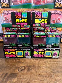 100% Authentic Schylling Needoh Nice Ice Cube Pink / Purple / Blue Squishy $16 EACH