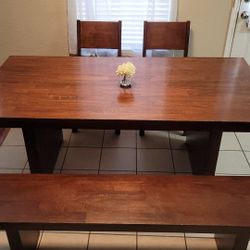 Table, Chair And Bench Set