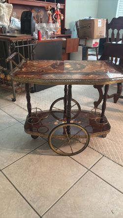 Italian Marquetry Antique Table
