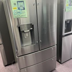 Refrigerator, LG Open Box 36” W 4 Door Fridge 