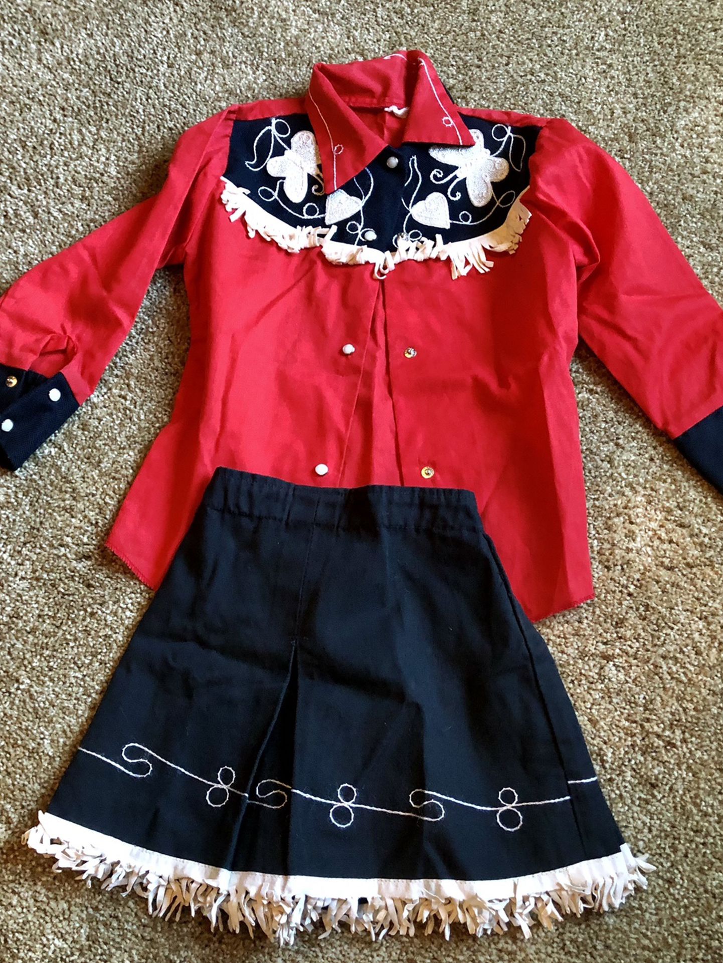 Girls Cowgirl Costume, Child’s Size 5