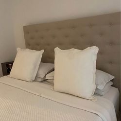 Custom Pottery Barn Canvas King Headboard