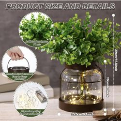 Vintage Glass Farmhouse Vase With Led Light