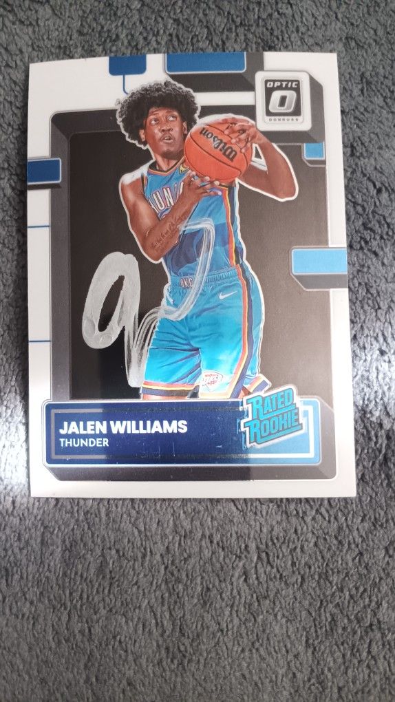 Jalen Williams Autographed Rookie Card Mint