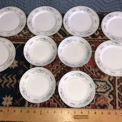 Fine Porcelain China “Diane” Japan 6 Large 4 Small