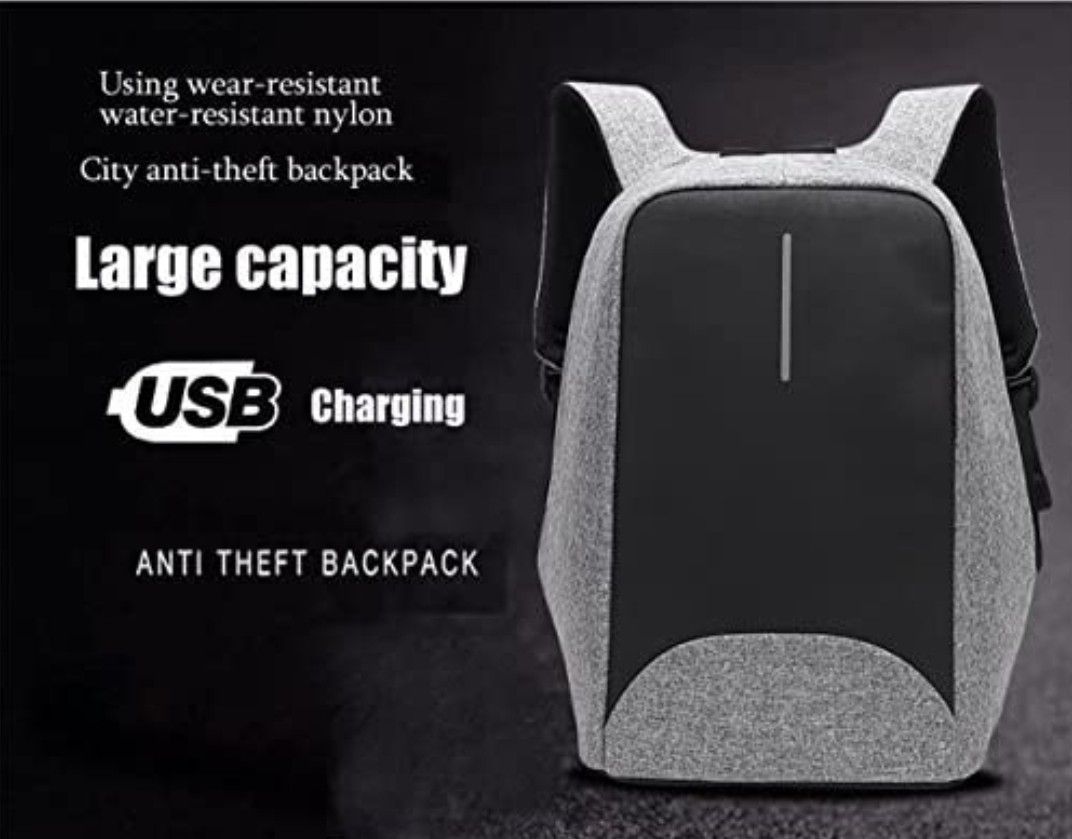 New! Anti-theft Backpack with USB Charging Port Business Laptop Backpack Fits to 15.6 Inch 

