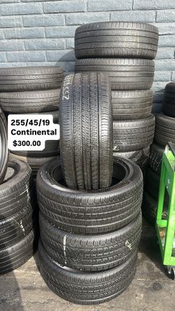 Used Set Of Continental 255/45/19 Tired