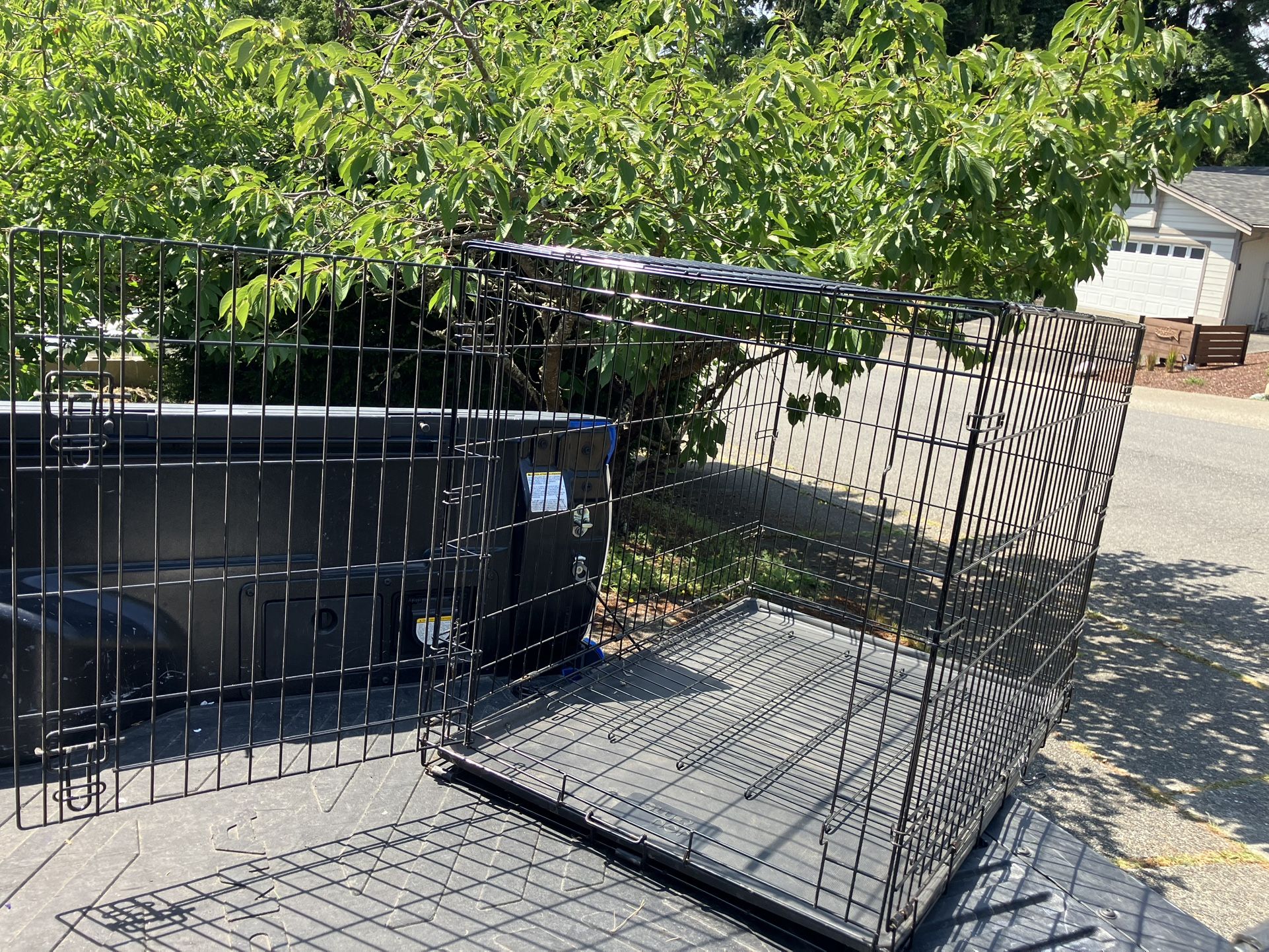 XL Large Dog Kennel Crate Collapsible Like In Good Condition 42" L by 28" W by 33" H