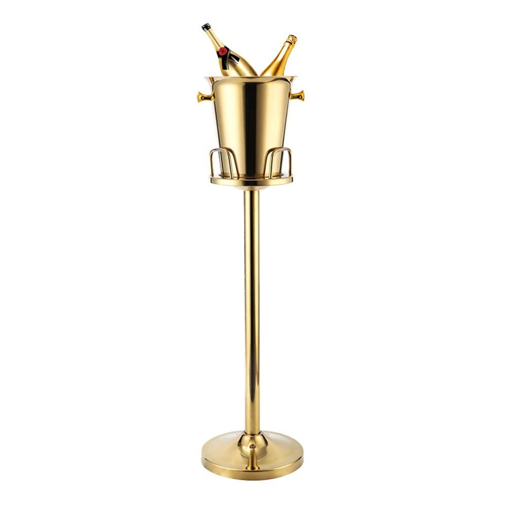 Champagne Bucket with Stand, Gold Ice Bucket