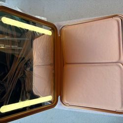 Travel Makeup Case with LED Mirror - Durable Makeup Case with Lighted Mirror wit