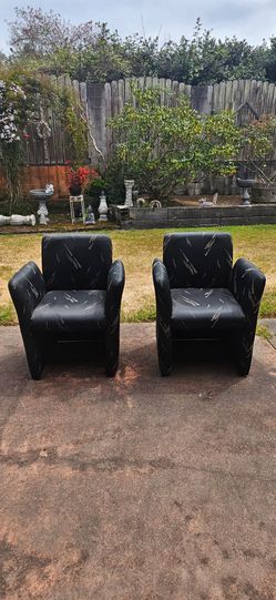 Pair Vintage / Retro "Chiclet"  Armchairs