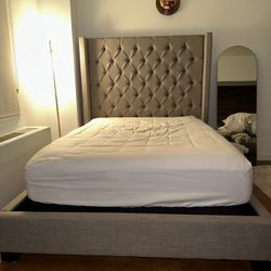 Queen Bed frame/Headboard