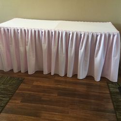 Baby pink tablecloth for sale 6 ft