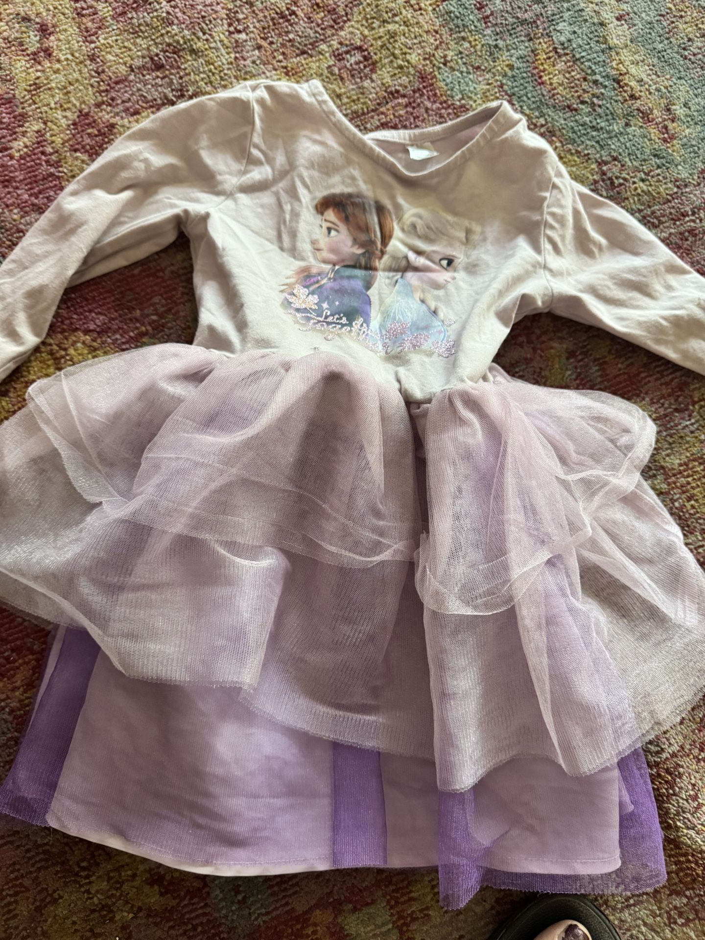 Disney Cotton Knit Top And Net Skirt Dress . Size 3/4 , $8