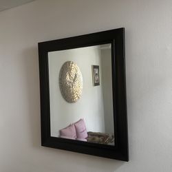 28” x 34” Contemporary Black Mirror 