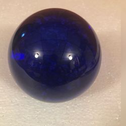 Godringer silver art Company, blue glass globe paperweight