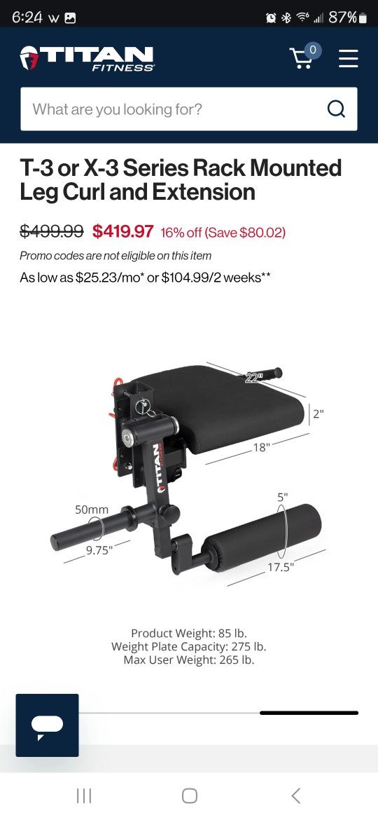 Titan Fitness Leg Curl Attachment